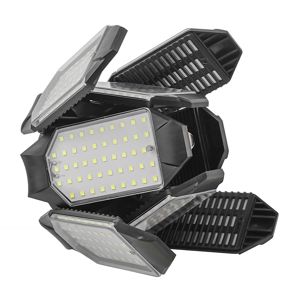 Foldable 8-Panel Garage Ceiling Light for Shop Workshop Warehouse