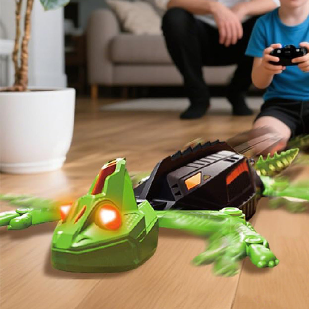 Rechargeable Wall Climbing Gecko RC Car Toy for Kids Green