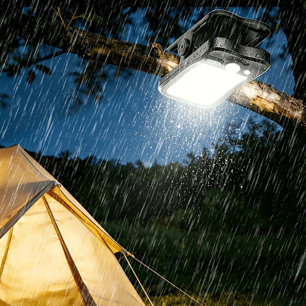 USB Solar Dual Charging Camping Clip Light-Black