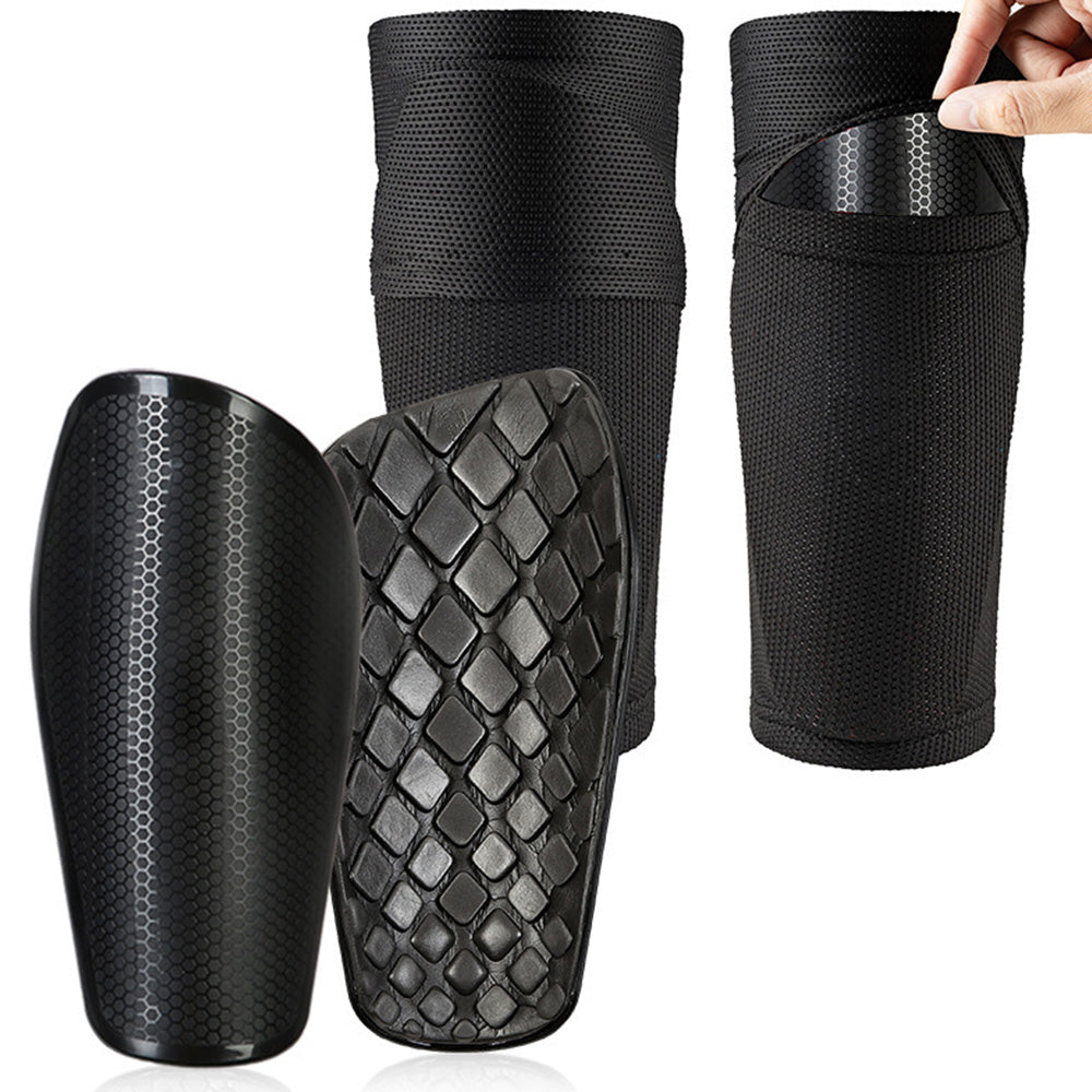 Pair of Soccer Shin Guards Leg Sleeves with Insert Pocket