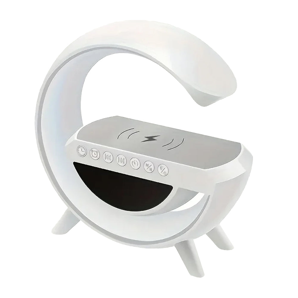 3 in 1 Digital Display Bluetooth Speaker Night Light with Wireless Charger
