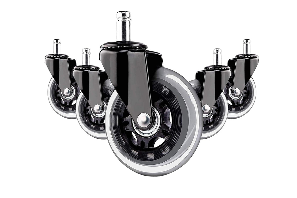 5Pcs 3 Inch Office Chair Caster Replacement Rolling Caster Grip Ring Universal Swivel Wheel