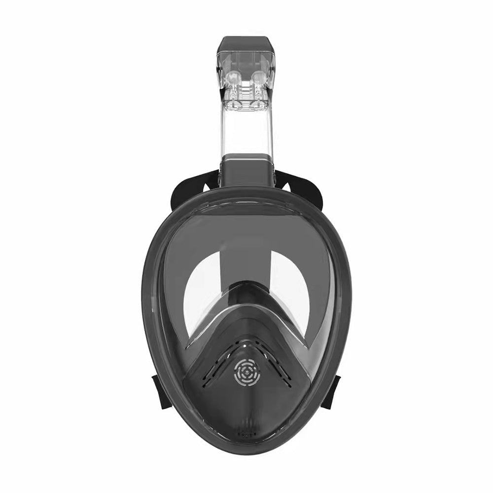 Snorkel Mask Full Face Anti Fog Anti Leak Safe Breathing Diving Goggles-Black
