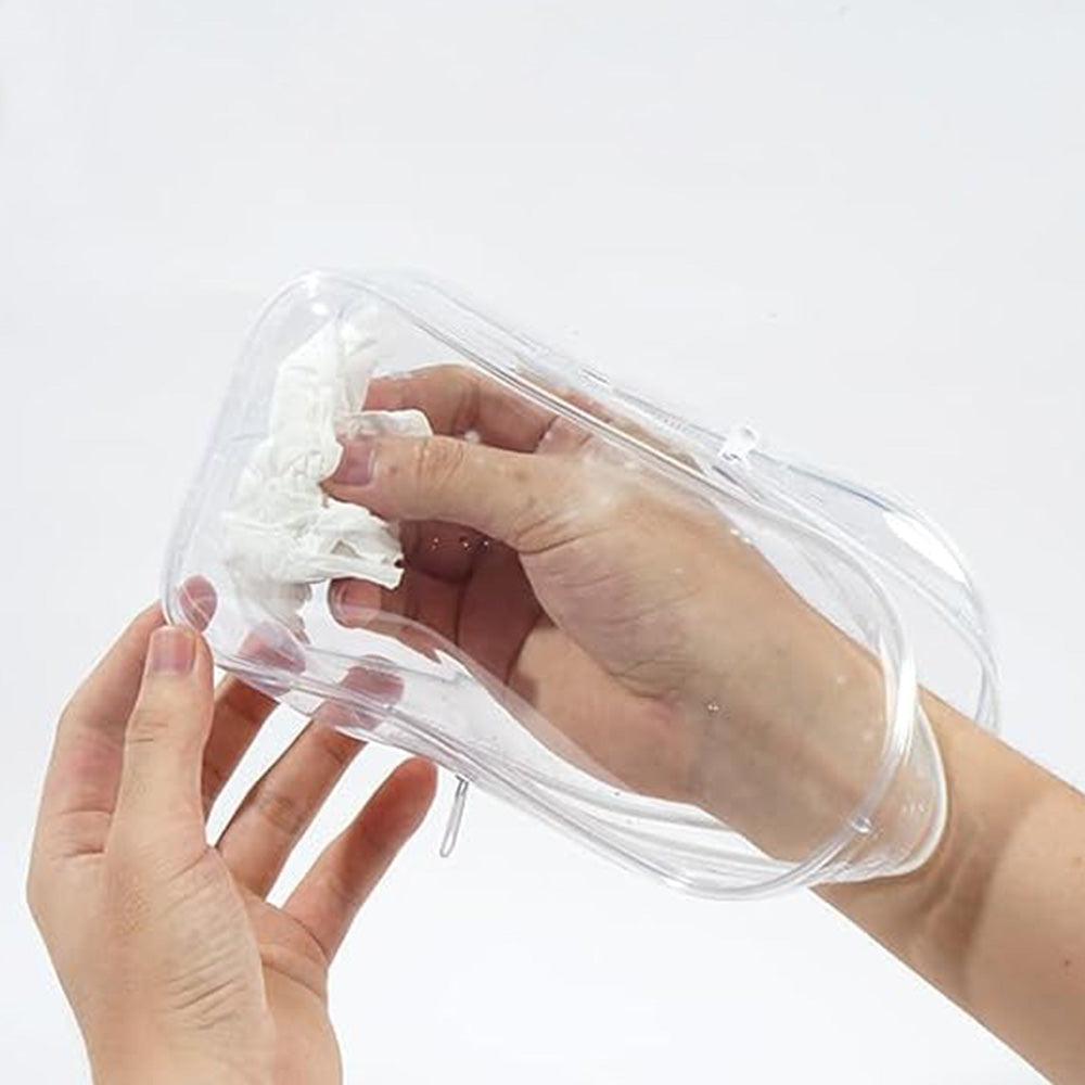 Transparent Carrier Bag Set for 15/17cm Labubu Doll Storage Case White