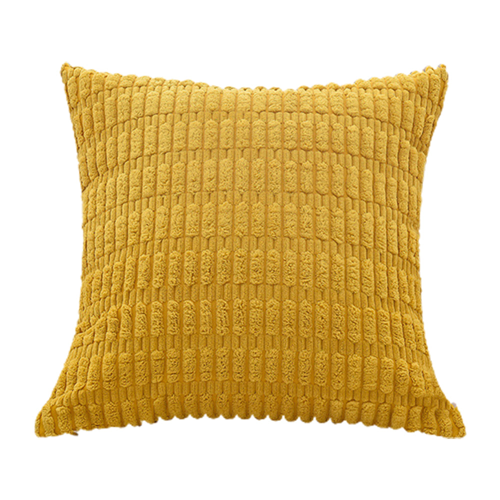 2Pcs Set Throw Pillow Covers Neutral Decorative Pillowcase for Couch Bed Sofa Yellow