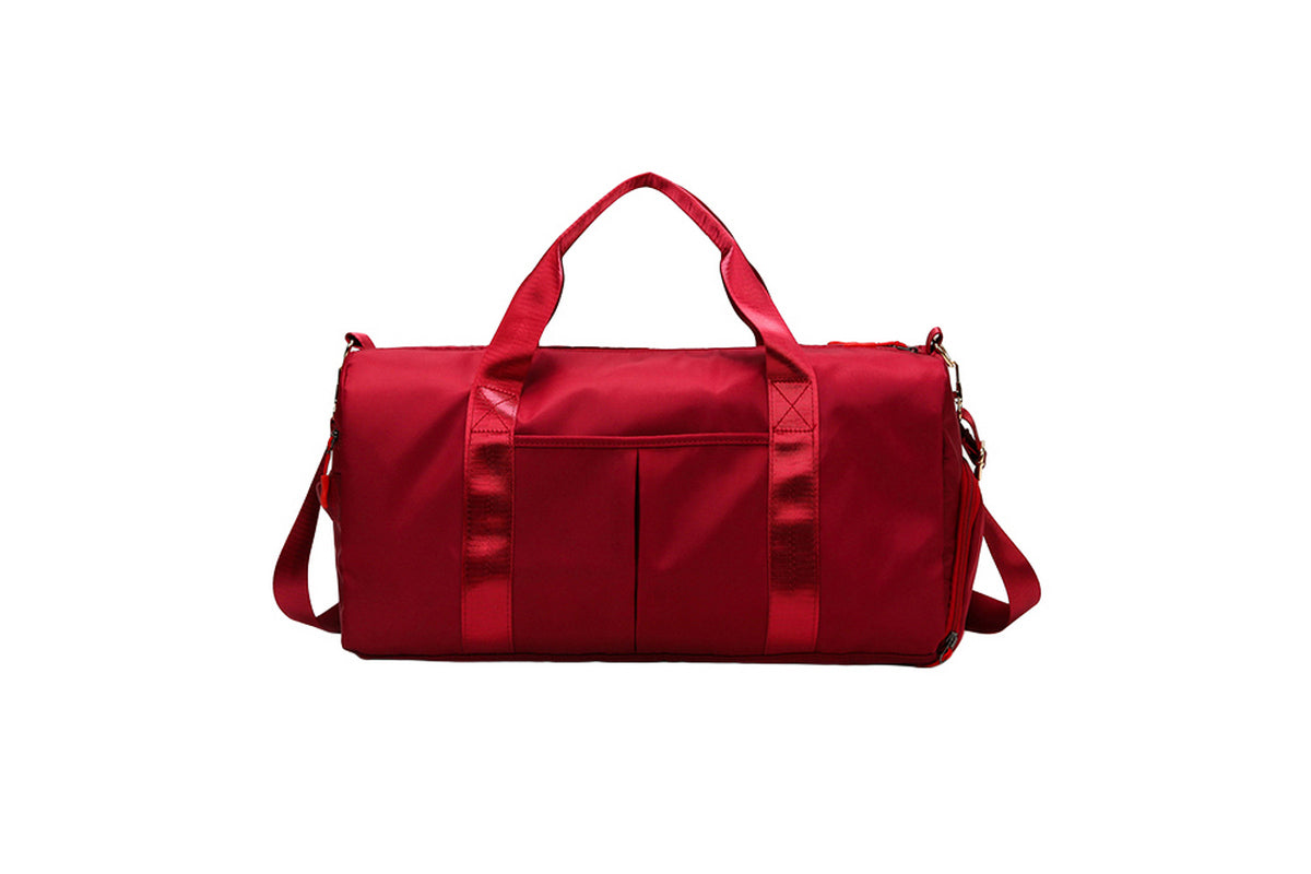 Sports Duffel Bag for Gym with Wet Pocket Shoe Compartment-Red