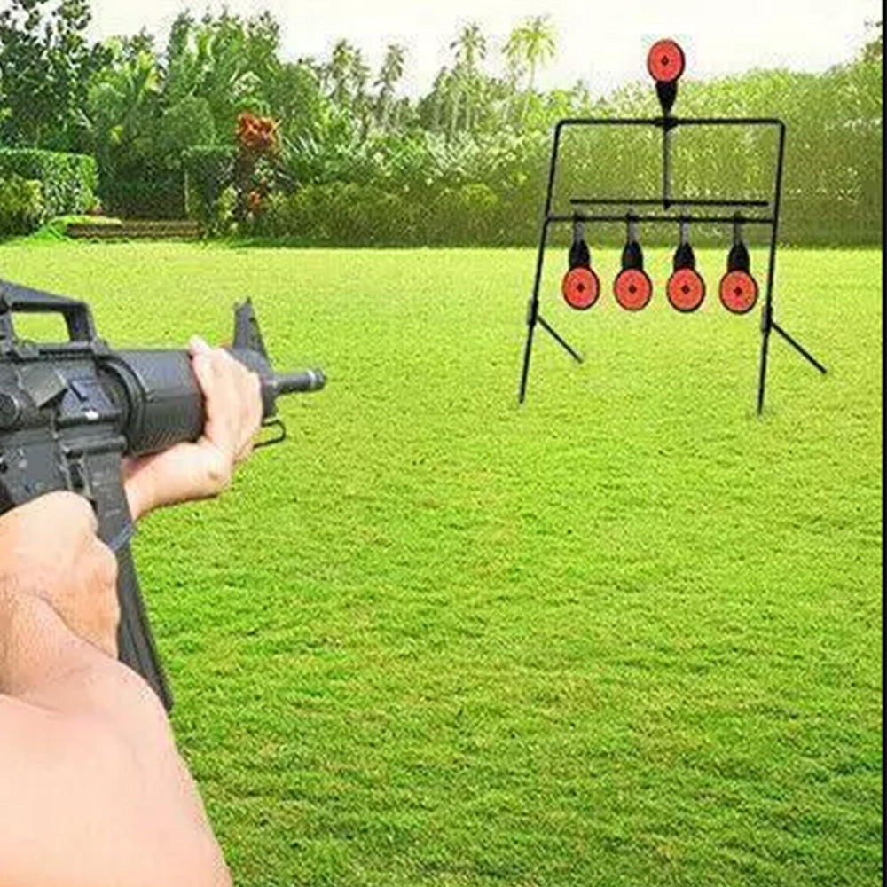 Resetting Shooting Target 360 Degree Spinning Auto Reset Practice Tool for Air Rife