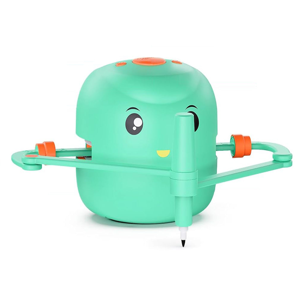 Interactive Educational Drawing Robot with 100 Cards Voice Interaction Learning Toy Green