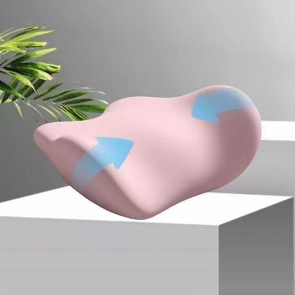 Lumbar Support Sleeping Pillow Memory Foam Cushion Waist Support for Side and Back Sleepers Pink