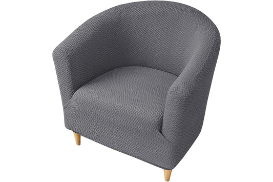 Club Chair Slipcover Stretch Barrel Chair Cover Tub Chair Slipcover -Grey