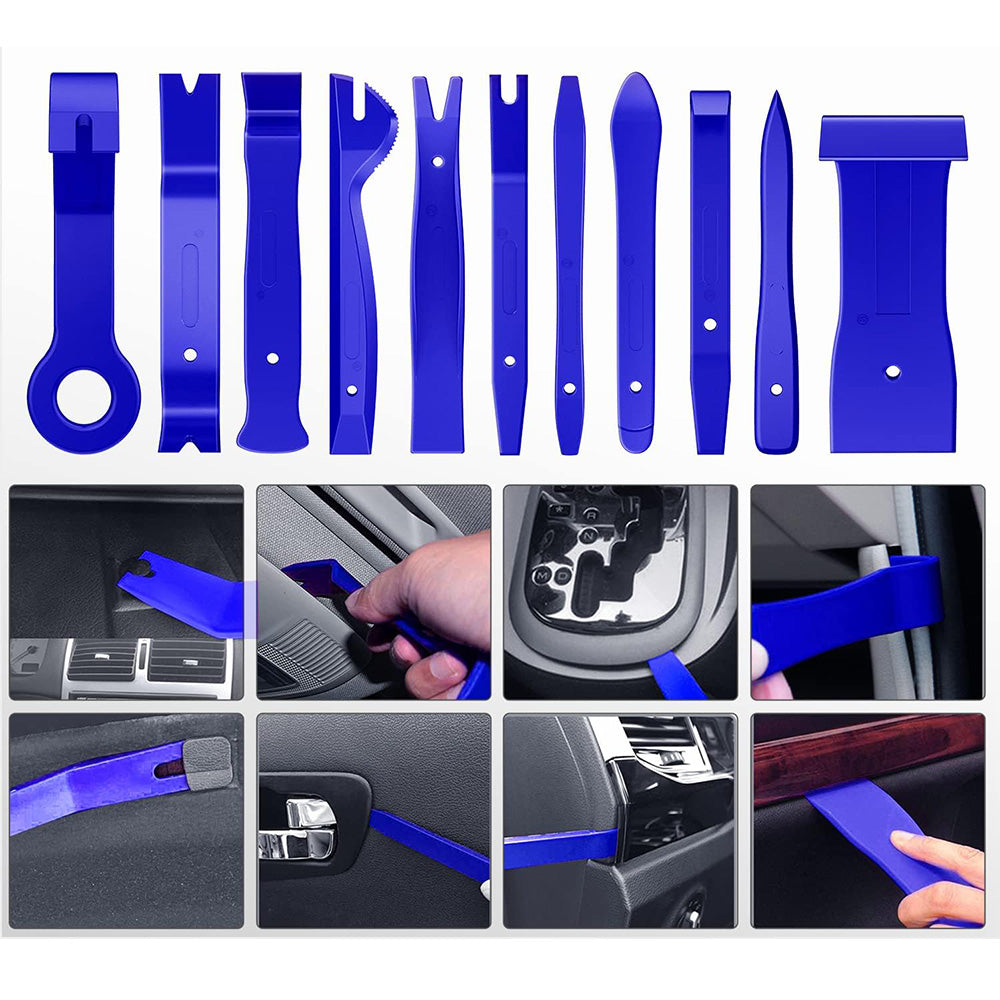 238Pcs Car Trim Removal Tool Kit Universal Clip Set with Fastener Removers for Auto Marine Home Repairs Blue
