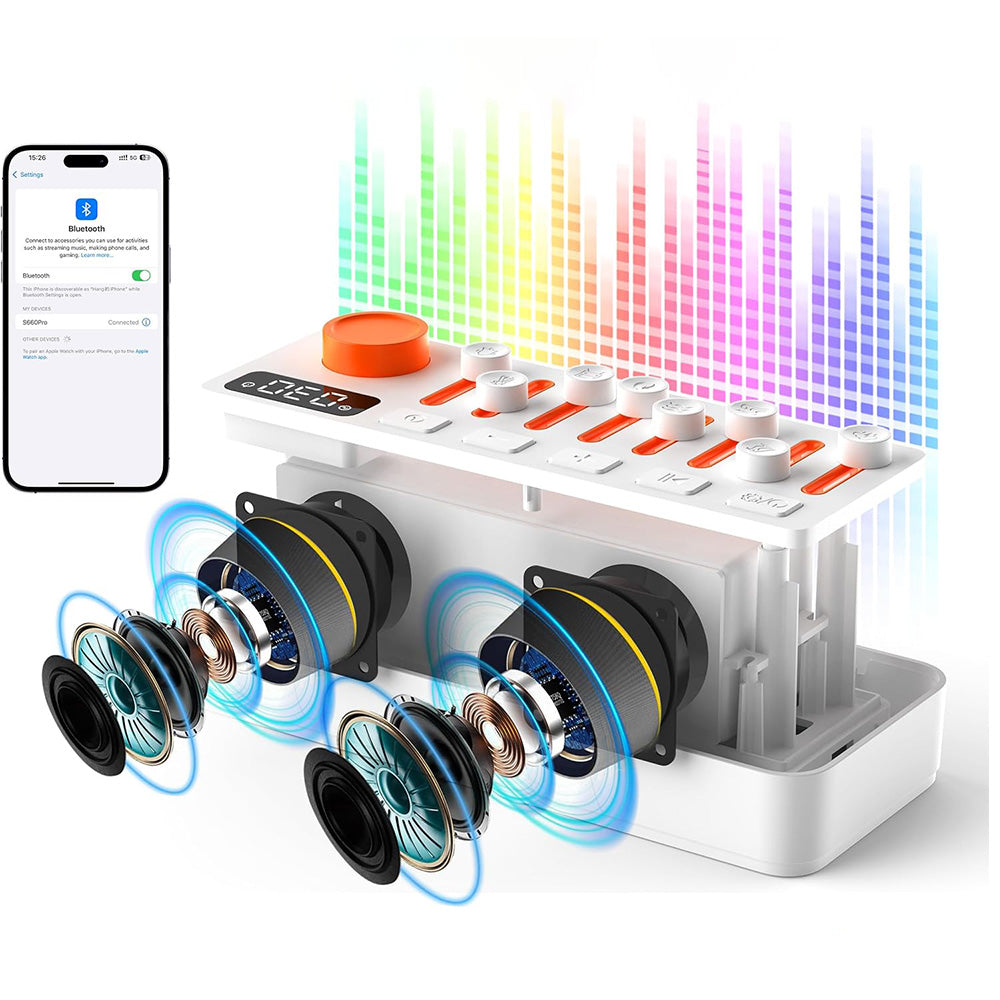 Bluetooth RGB White Noise Speaker DIY Sleep Sound Machine with 8 Nature Sounds and Timer