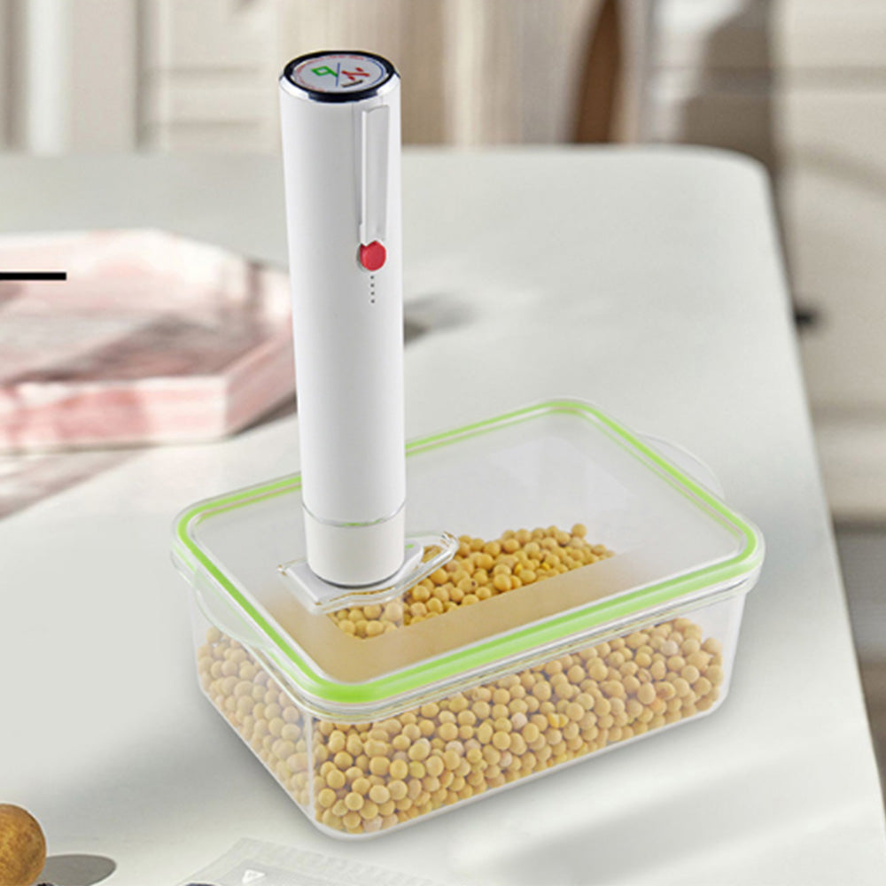 Portable Vacuum Sealer for Food Cordless Handheld Food Vacuum Saver with 5 Pcs Sealer Bags White