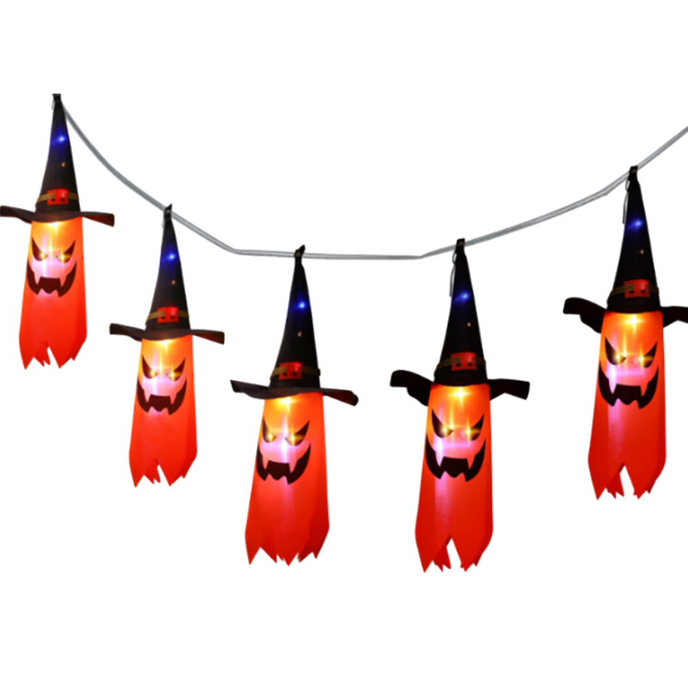 3M Halloween String Light Hanging Ghost Hat Lamp Prop Party Decor Orange