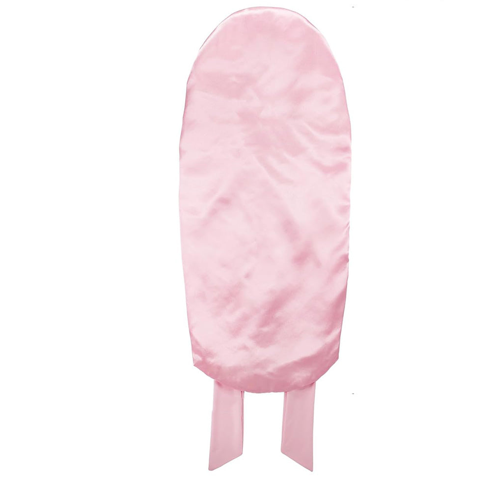 Double-Side Long Hair Bonnet for Sleeping Women Sleeping Cap with Tie Band Pink