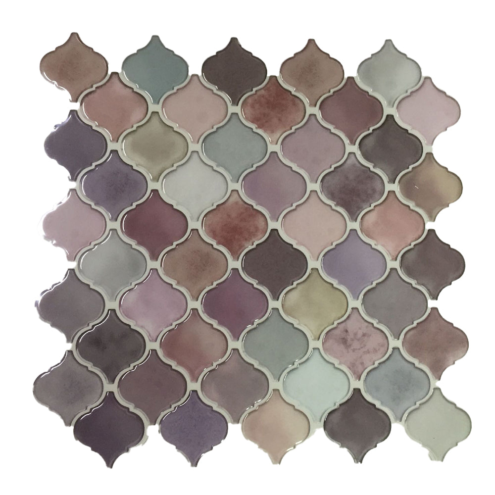 Mosaic Self-Adhesive Waterproof Tile Stickers Removable Decal for Kitchen Bathroom -Multi