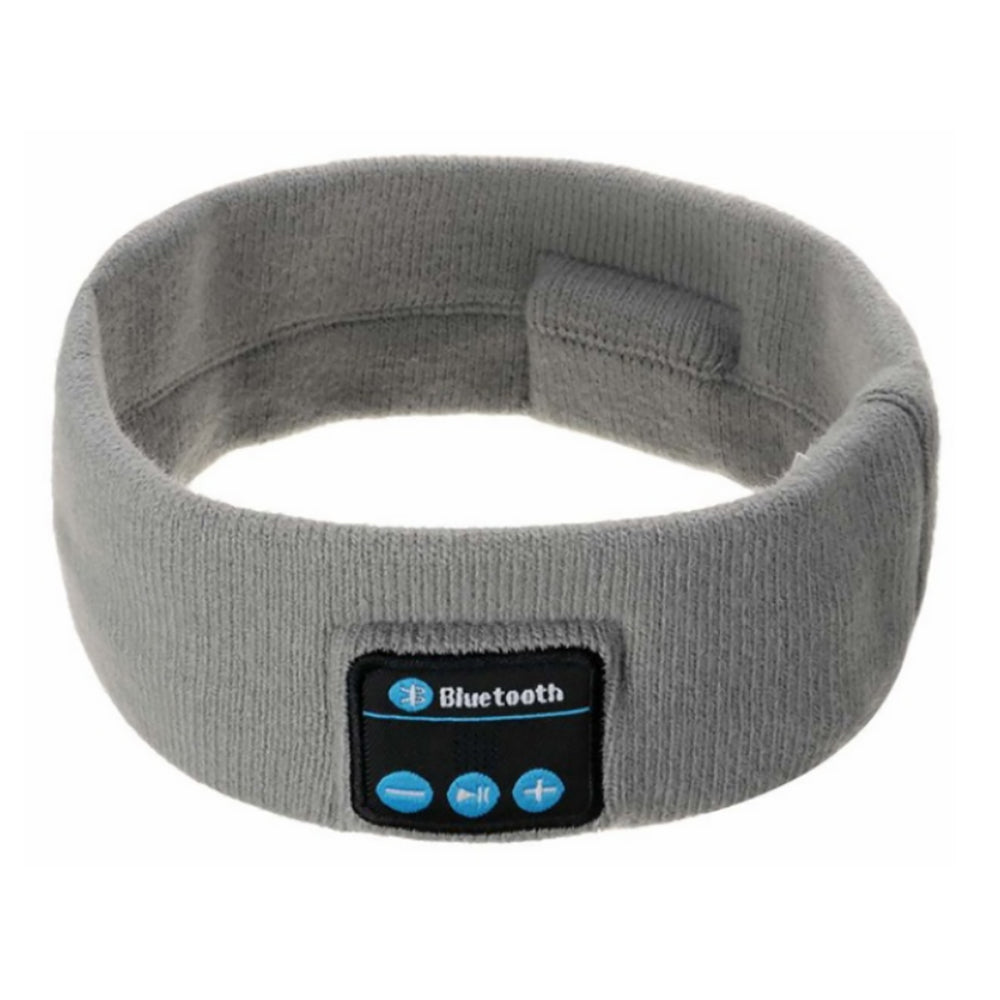 Sleep Headphones Eye Mask Bluetooth Wireless Headband Stereo Earphone Headband Music Sleeping Eye Mask Running Headband for Men Women -Light Gray