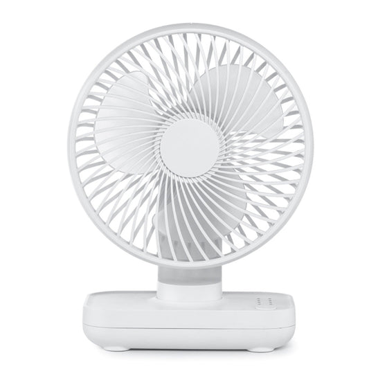 4-Speed Air Circulator Desk Fan Rechargeable Quiet Table Fan for Home Office Dorm White
