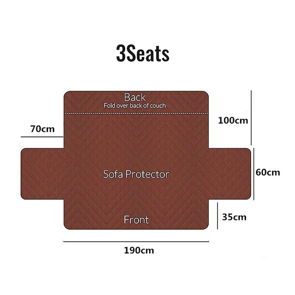 Quilted Sofa Slipcover Armrest Sofa Cover Sofa Protector Slipcover Beige