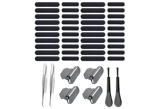 2pcs Phone Speaker Dustproof Stickers Protector Kit for iPhone-Grey
