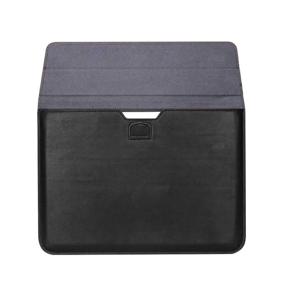 For Macbook PU Leather Macbook Case Wear Resistant Sleeve Cover with Stand Black