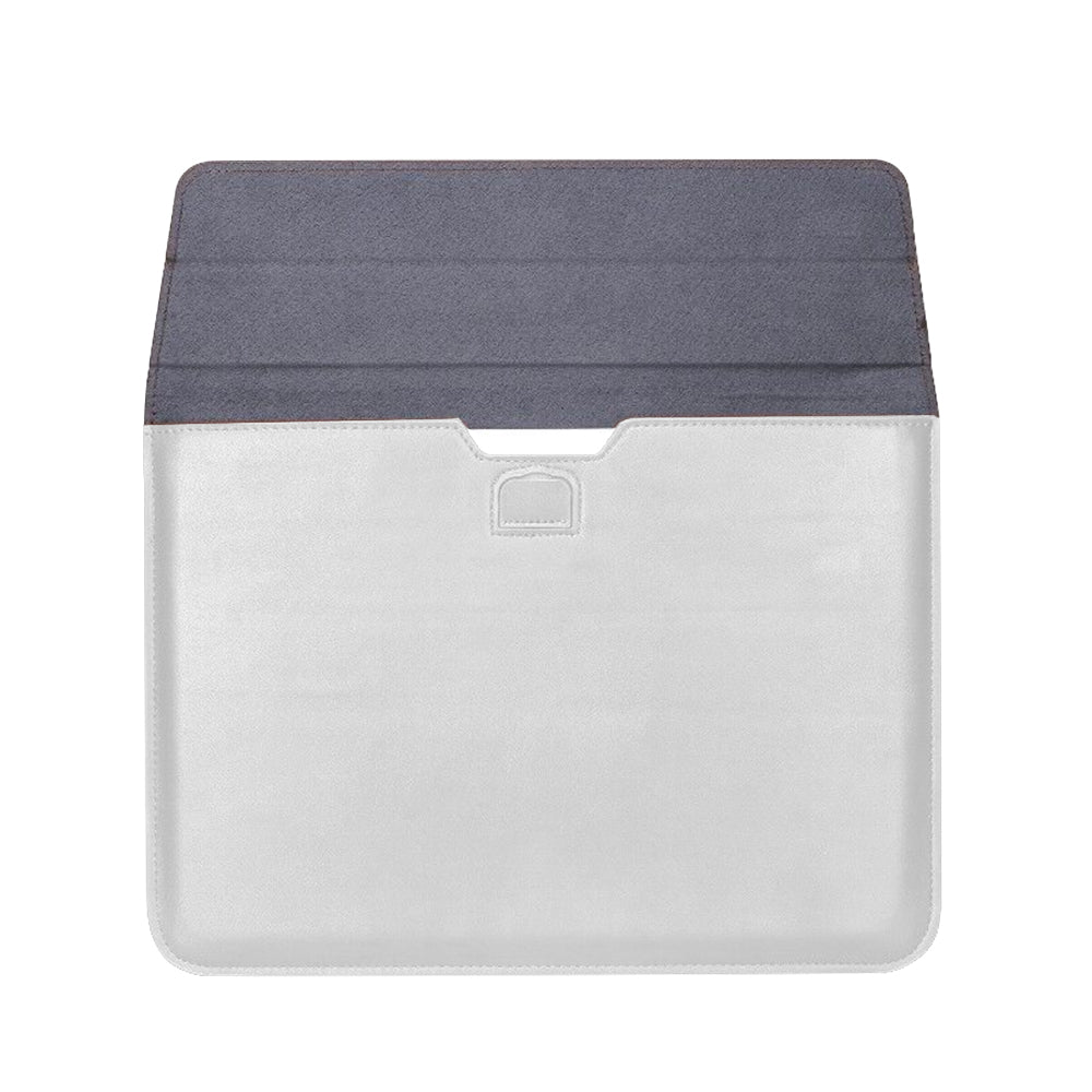 For Macbook PU Leather Macbook Case Wear Resistant Sleeve Cover with Stand White
