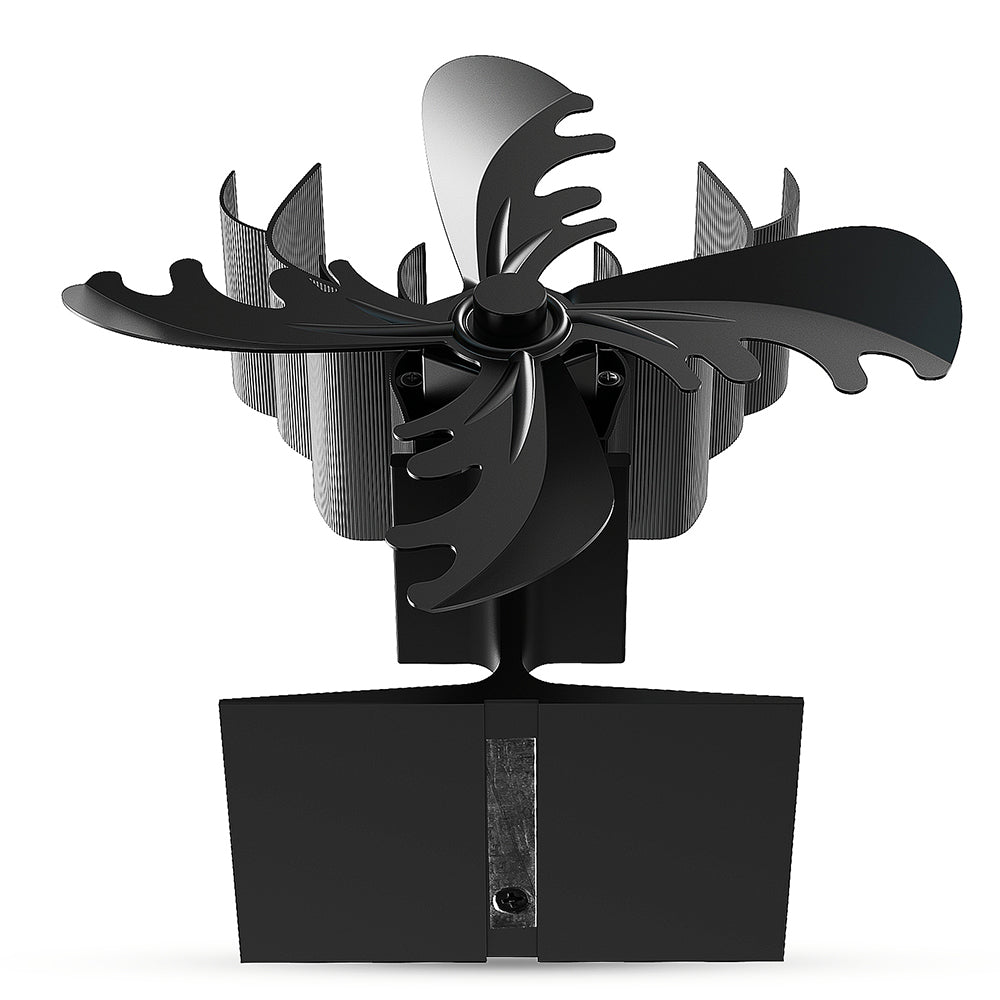 4-Blade Fireplace Stove Fan Wood Top Burner Self-Powered Ecofan