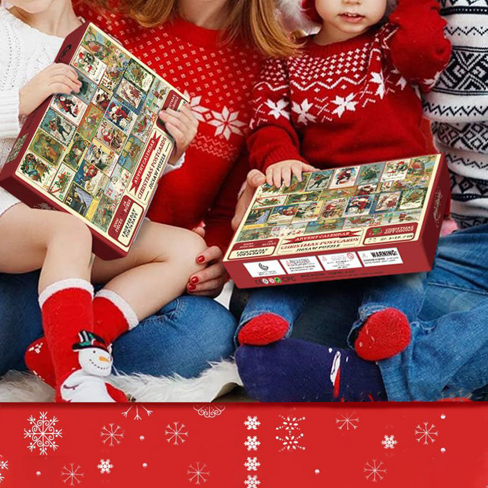 1000 Piece Santa Puzzle Christmas Advent Calendar Christmas Countdown Calendar Jigsaw
