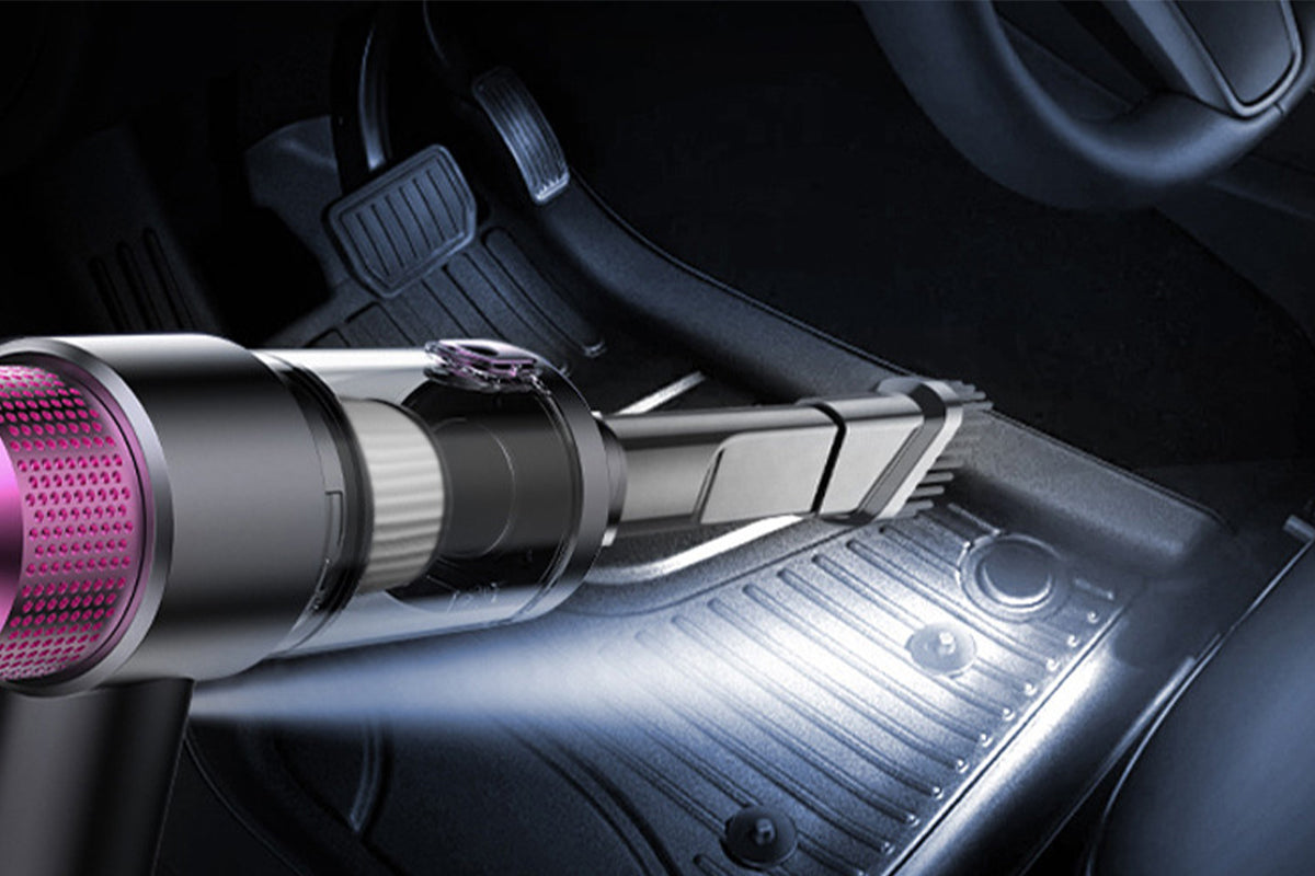 4-in-1 Handheld Car Vacuum Cleaner Cordless 6500PA Mini Air Duster with LED Light for Home Office
