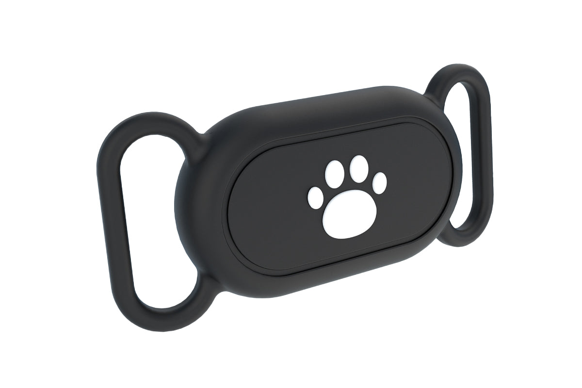 Silicone Pet Collar Holder Case for Samsung Galaxy SmartTag 2 - Cat paw