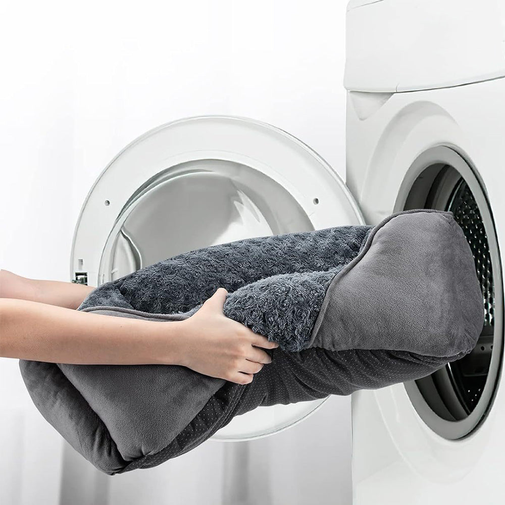 Plush Pet Bed Raised Sides Soft Calming Sleeping Puppy Cuddler Gray