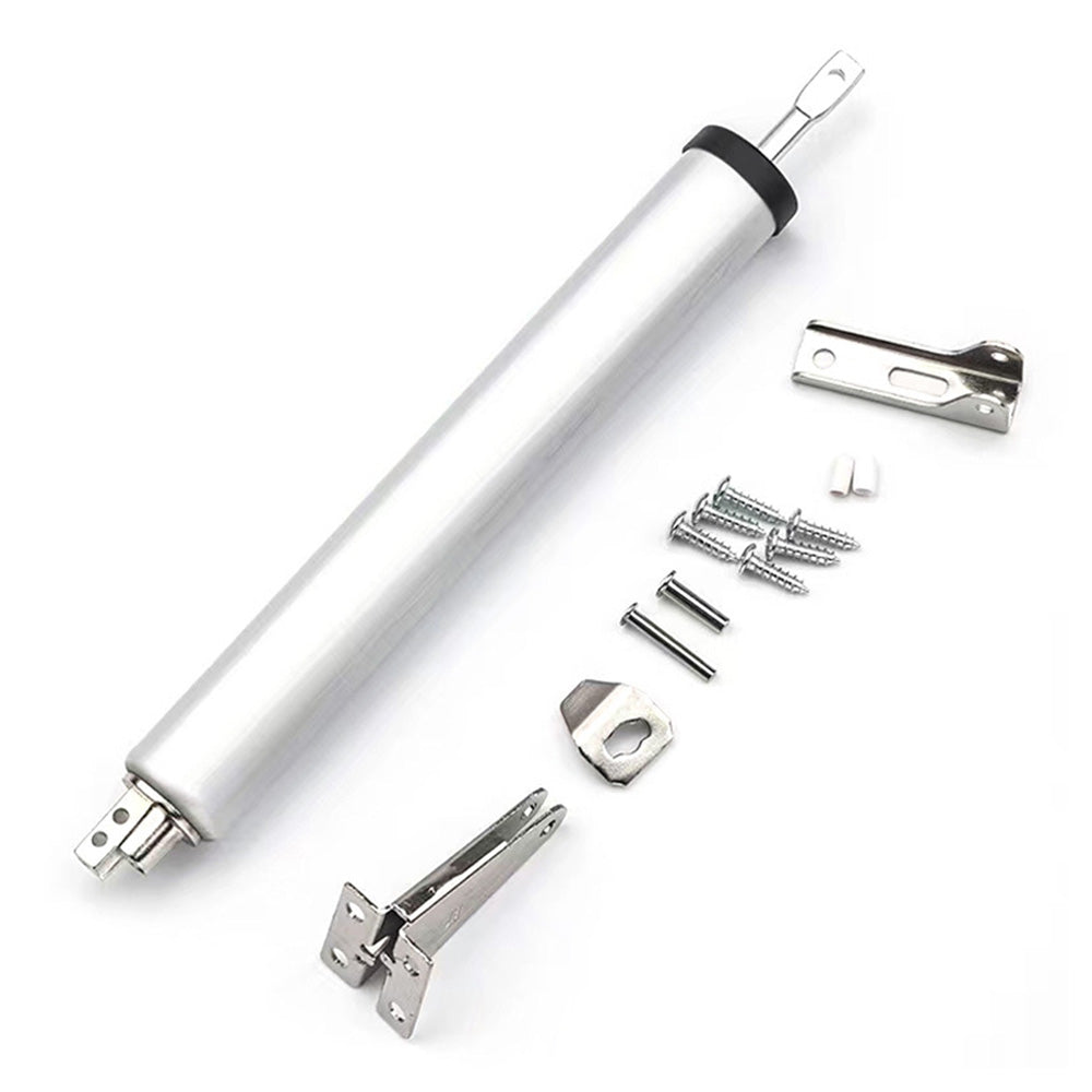 Pneumatic Door Closer with Adjustable Closing Speed Door Shock for Wooden Doors Windows Screen Door Silver