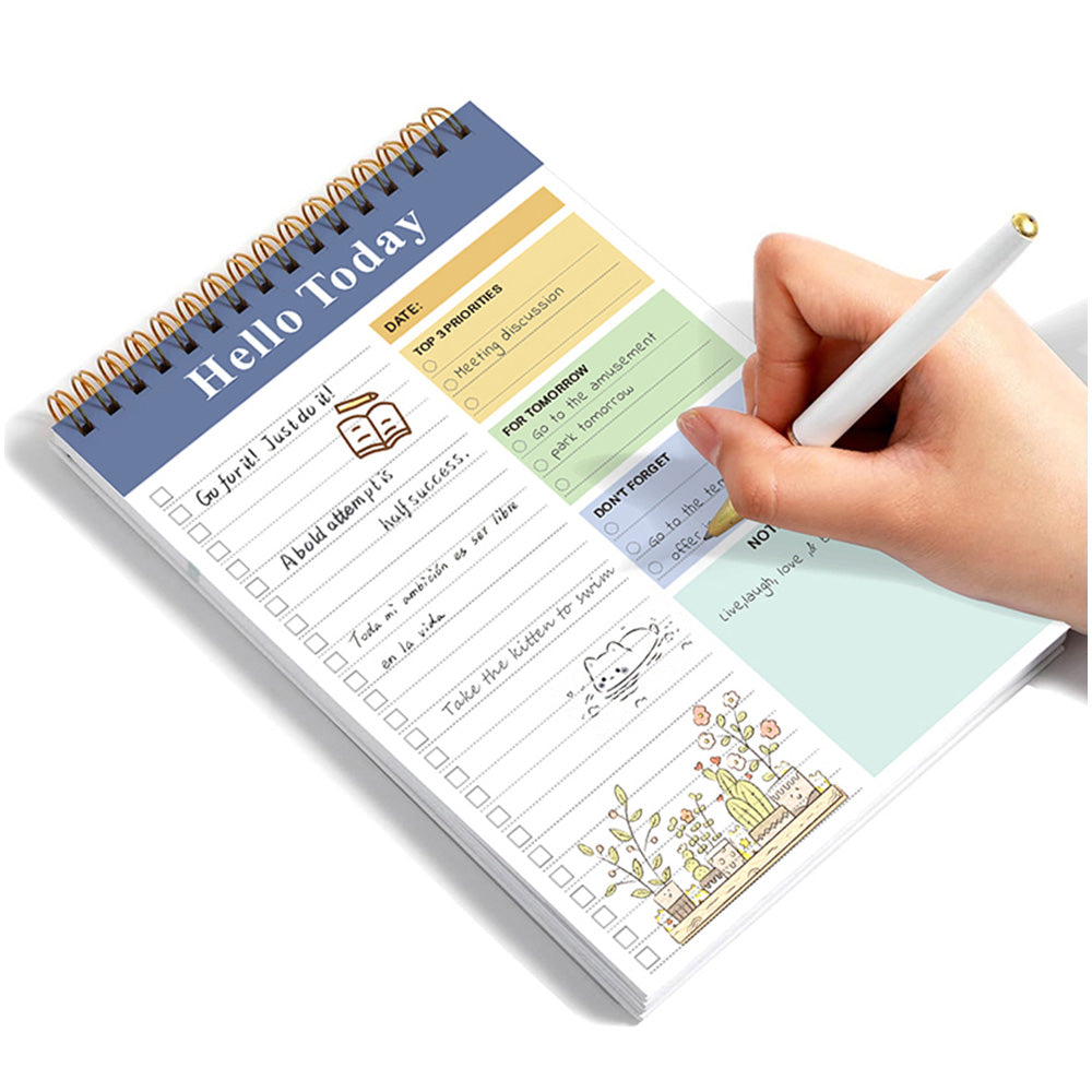 A5 To Do List Notepad 52 Sheets Tear Off Daily Planner Checklist Notebook for Tasks Goal Achievement Purple