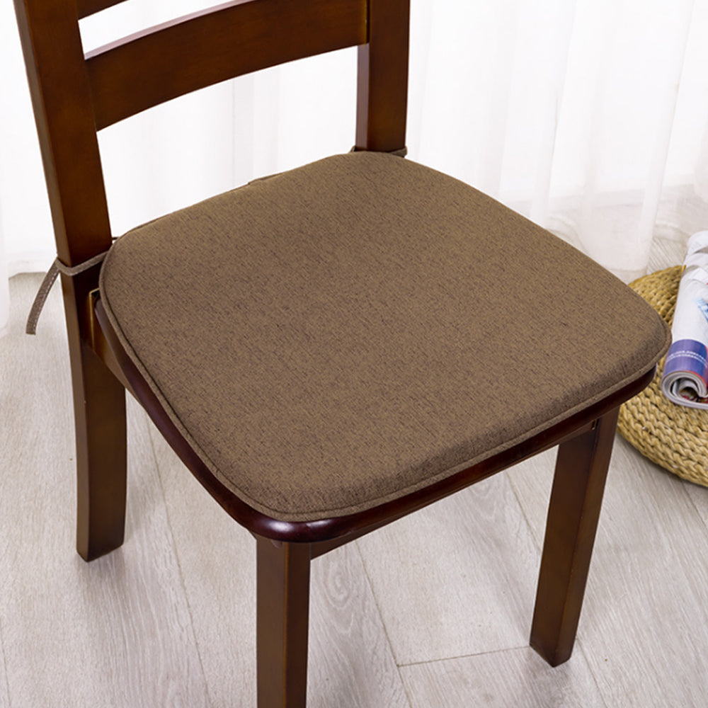 Chair Cushion with Ties Removable Chair Pad for Dining Chair Coffee