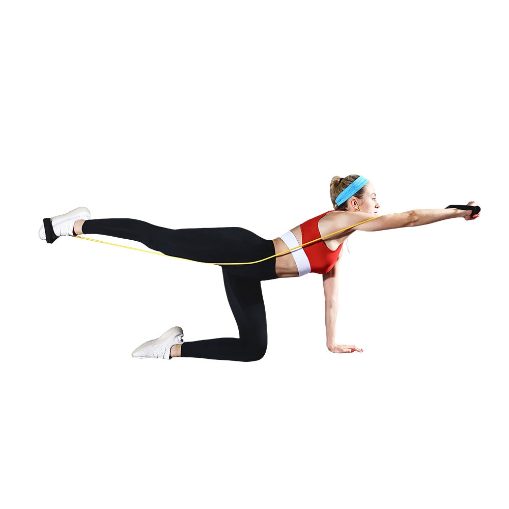 11-Piece Set Exercise Accessories Resistance Bands Fitness Workout Bands Training Tubes Ankle Straps