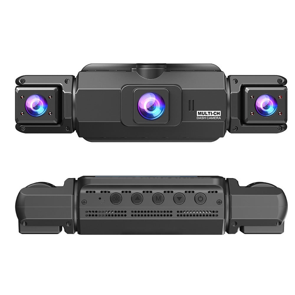 4-Channel Dash Cam Front Rear Left Right Car Camera with App Control and G-Sensor