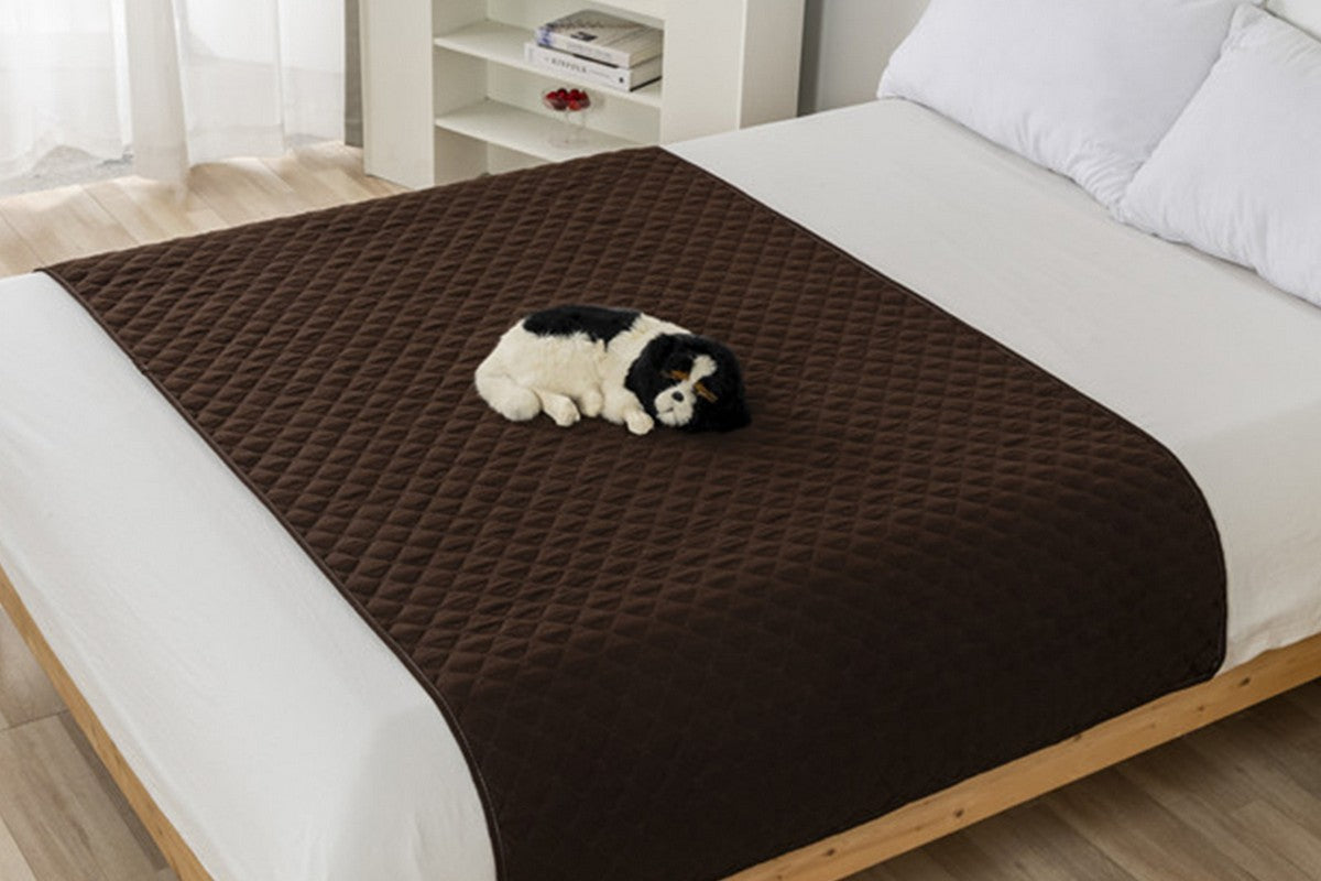 Queen Mattress Cover Waterproof Quilted Mattress Pad Protector-Brown