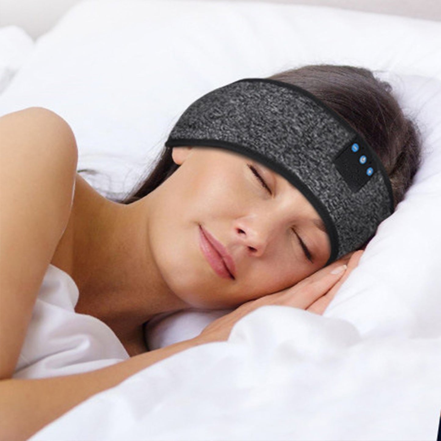 Sleep Headphones Eye Mask Wireless Sleep Headphones 5.2 Bluetooth Headband for Sleeping Sports -Gray