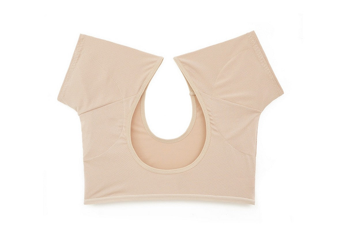 Underarm Sweat Vest Women Armpit Sweat Pads Washable Reusable Pads Breathable Sweat Guards for Under Armpits Sweat-Beige
