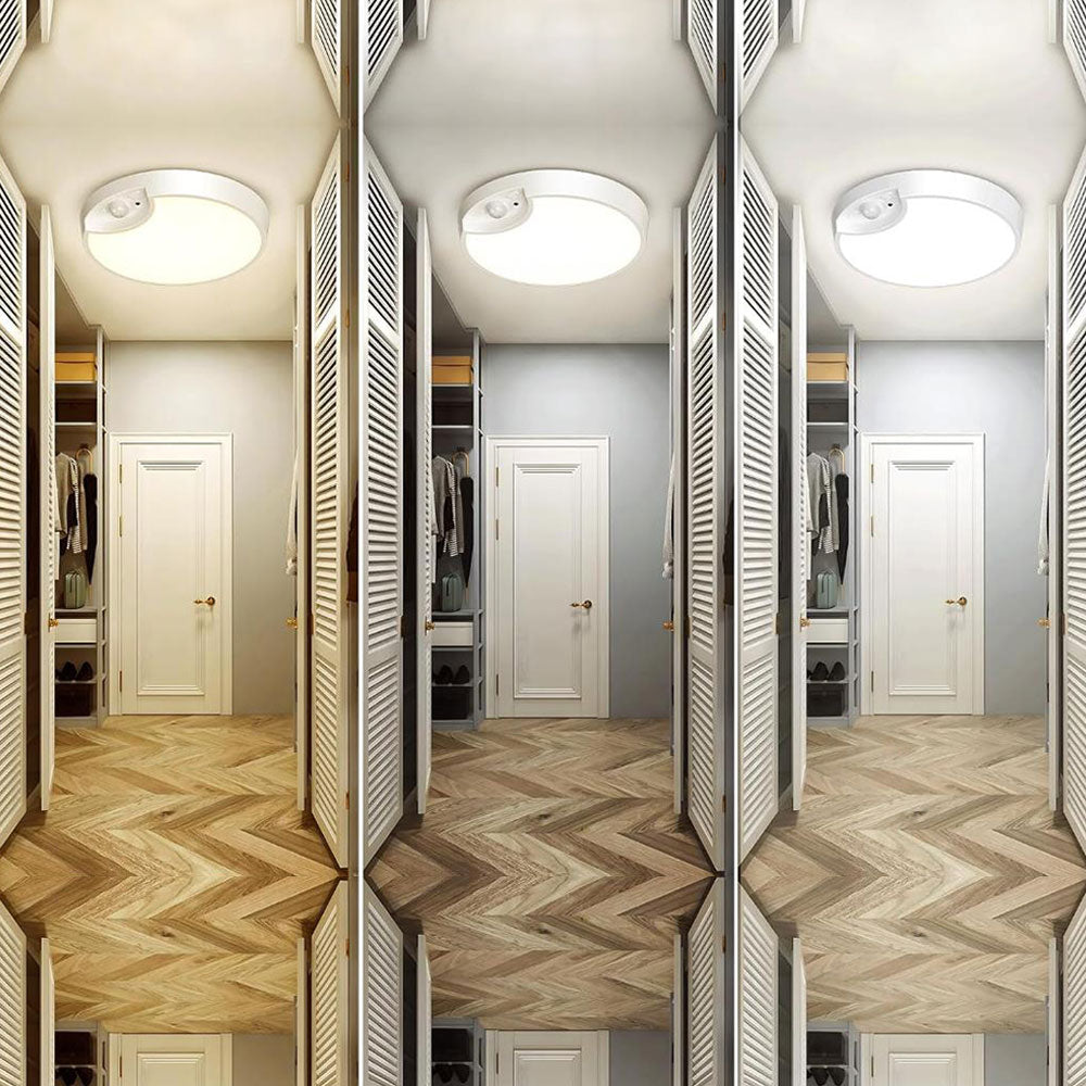 Motion Sensor Ceiling Light USB Rechargeable Induction Night Light for Closets Shower Stairs Hallway