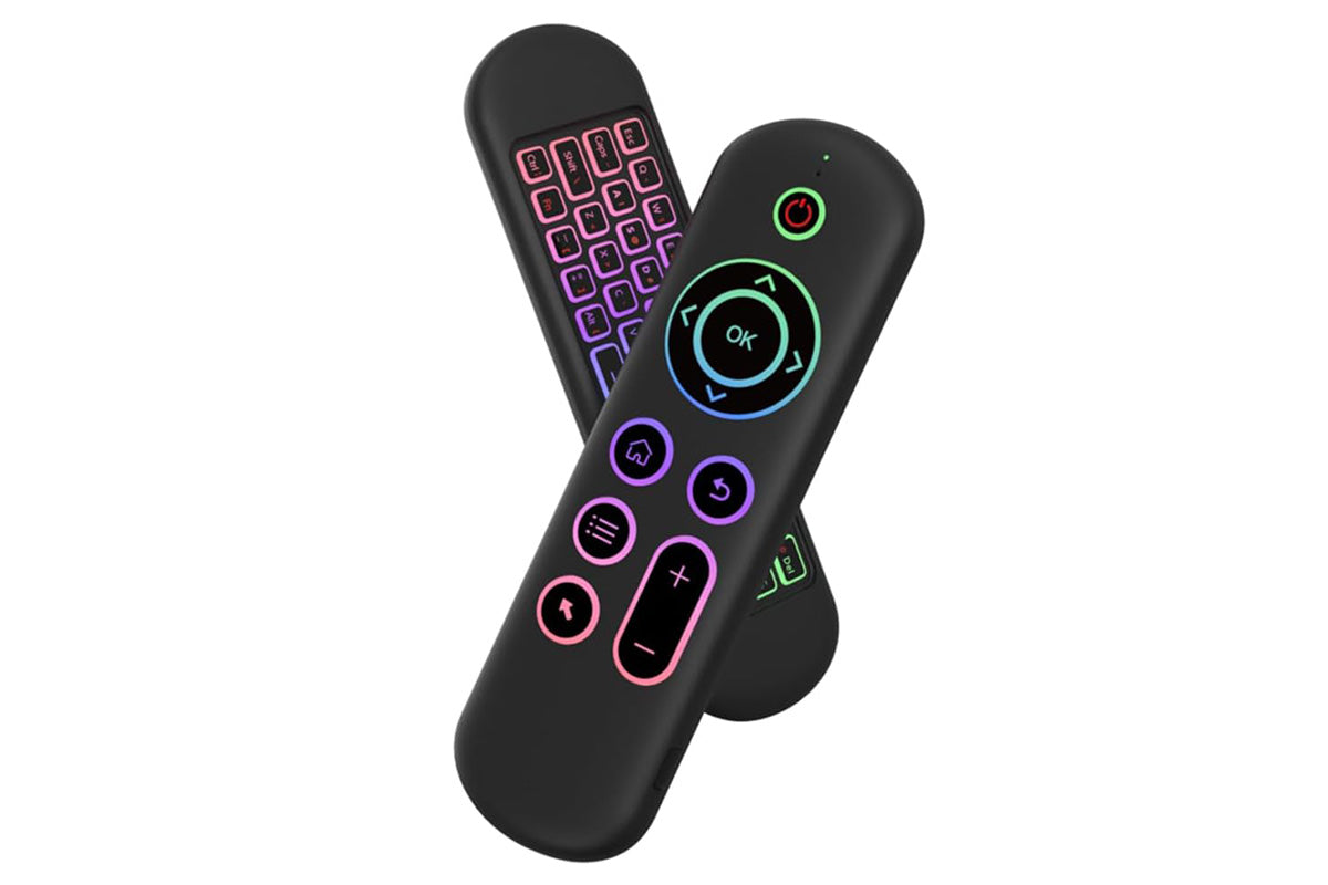 2Pcs Air Mouse Keyboard Remote 2.4G Bluetooth Wireless Backlit for Android PC