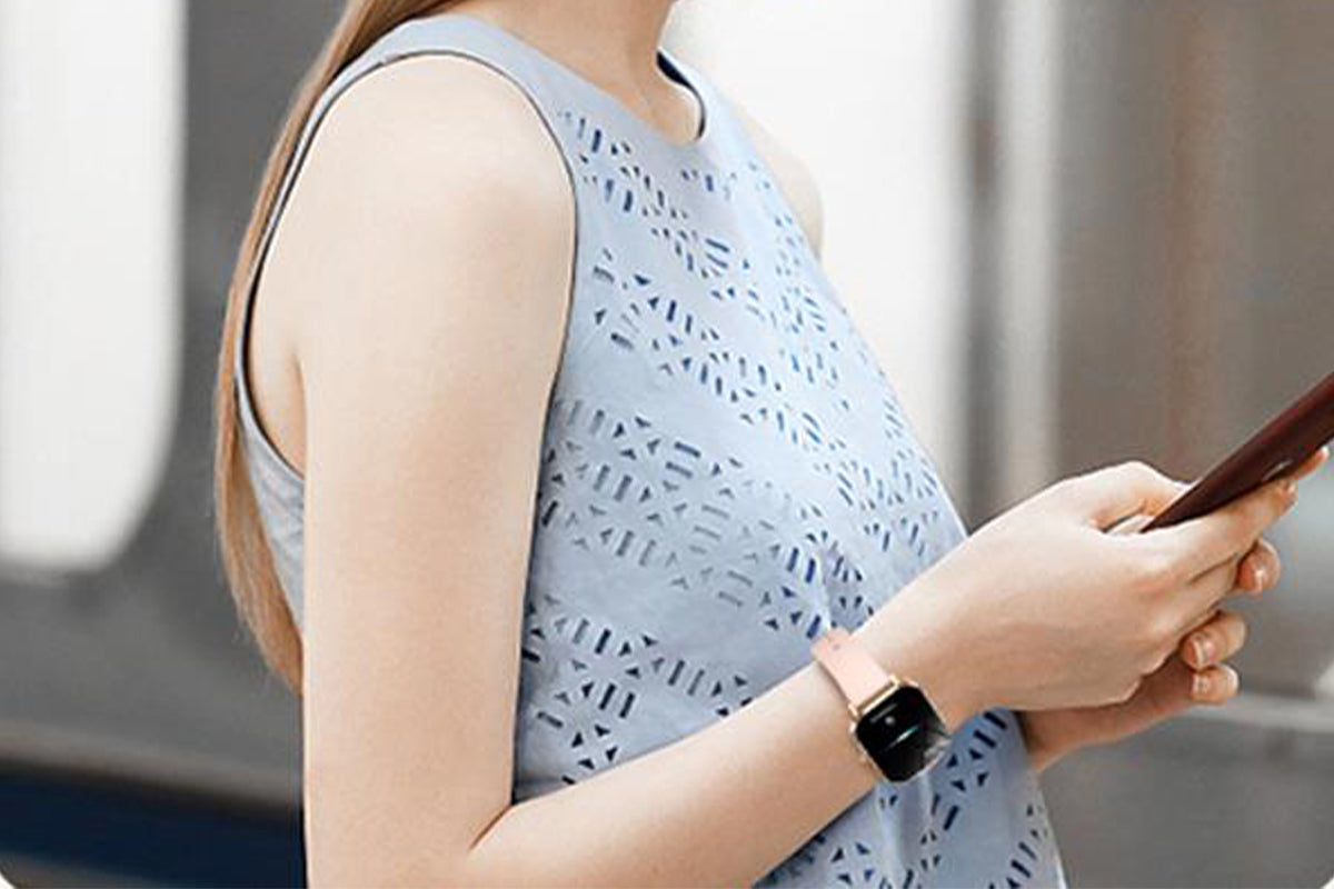 Smart Watch Bluetooth Call Make Calls Musics Fitness Tracker Heart Rate Sleep Monitor -Pink