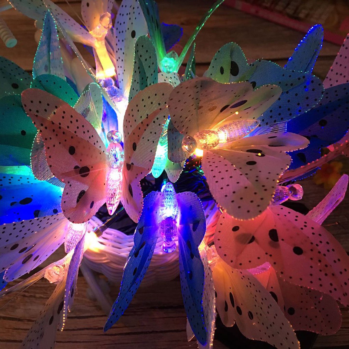 12/20 LED Solar Butterfly String Lights Outdoor Lighting Decoration Lamps