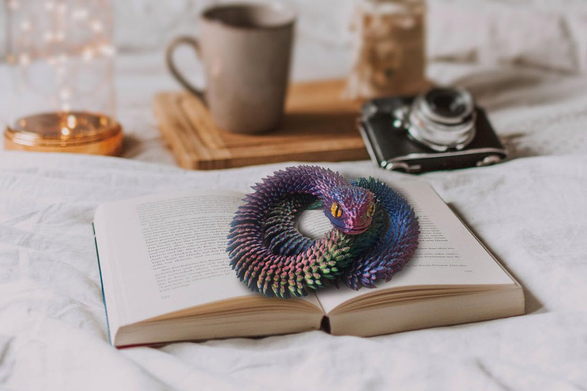 3D Printed Snake Year of The Snake Articulated Fidget Toy for Adults Boys Girls