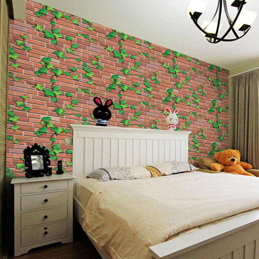 10M 3D Natural Brick Stone Wallpaper Self Adhesive Wall Sticker -Style 2