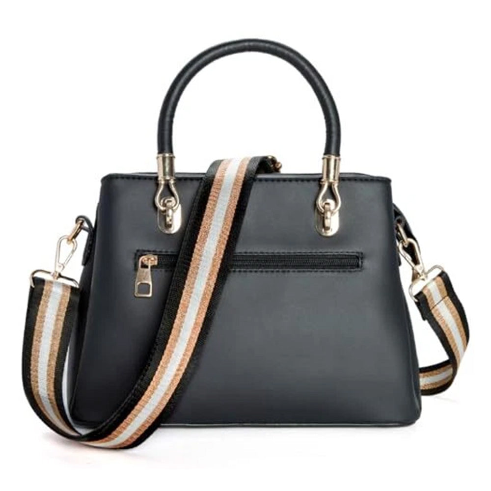 Adjustable Canvas Bag Strap with Metal Buckle for Crossbody Bags Black