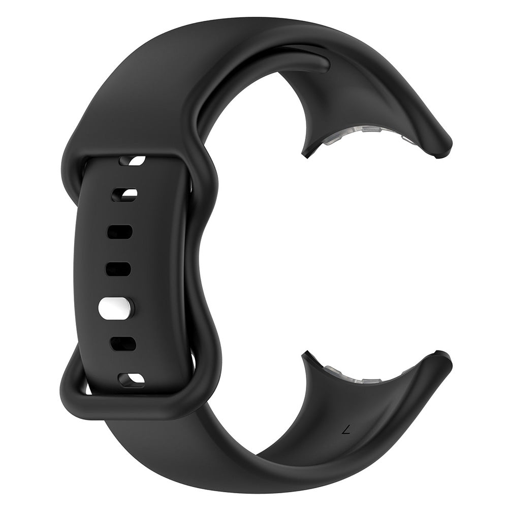 For Google Pixel Watch 1 / 2 Soft Replacement Strap Silicone Sport Watch Band Black