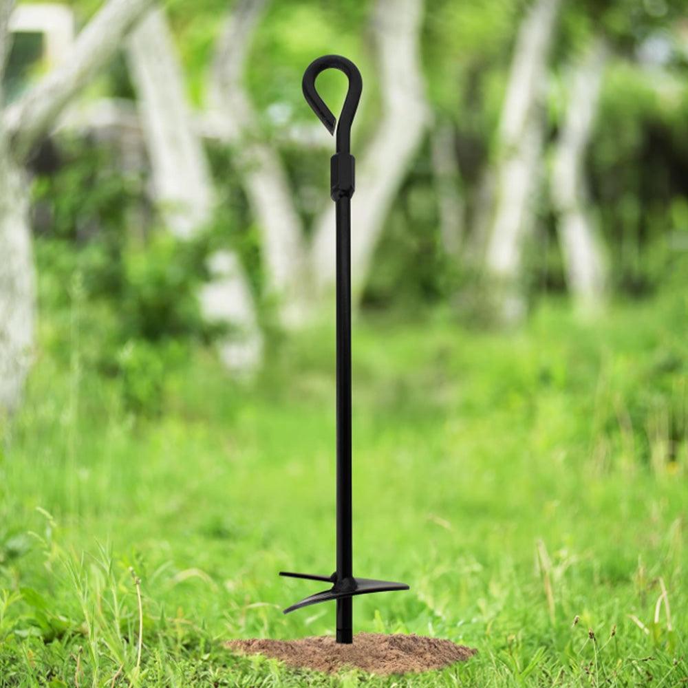 4Pcs Set 38cm Ground Anchors Black Shed Anchor Kit Ground Stakes