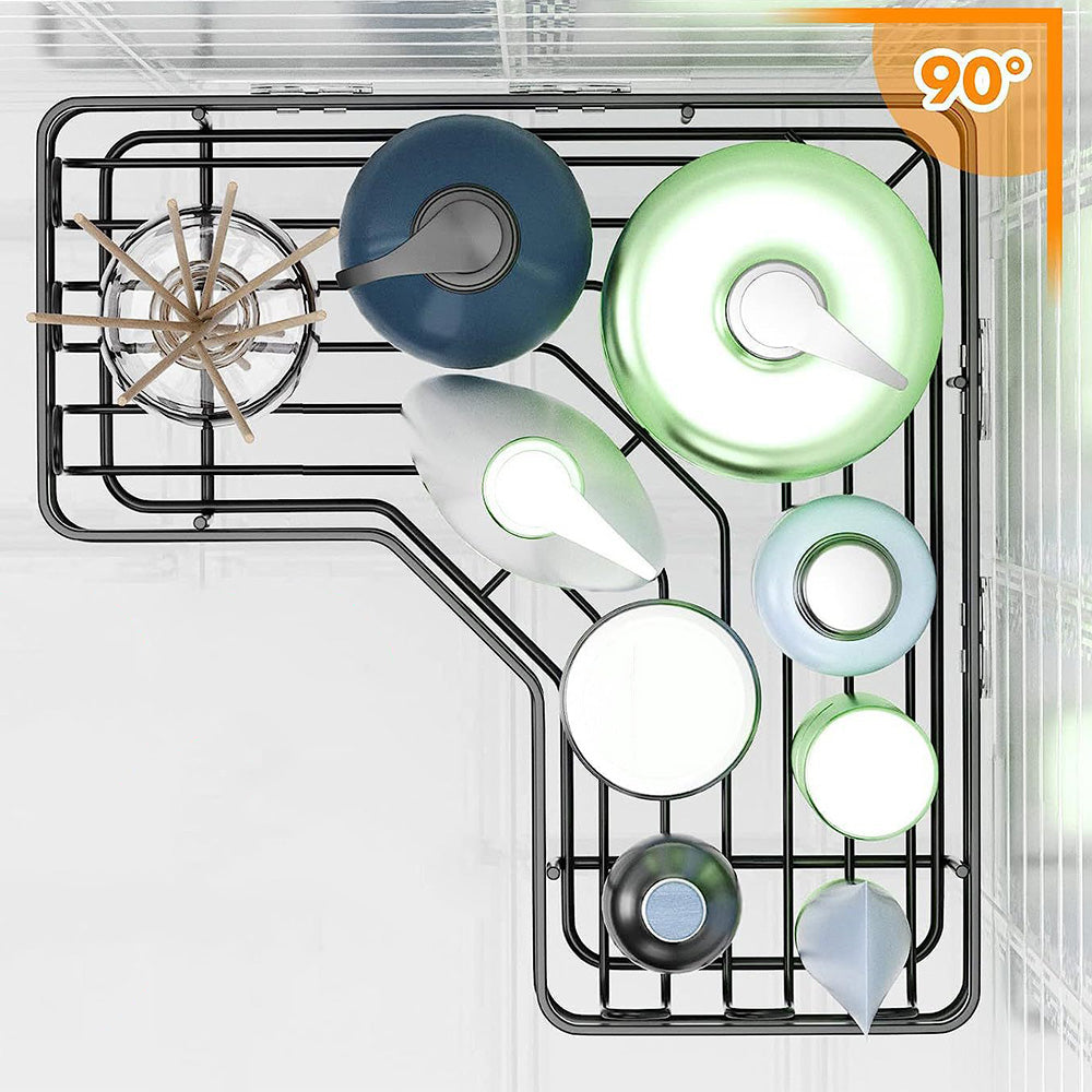 4Pcs Corner Shower Caddy Set with Soap Holder ââ‚?Carbon Steel 18kg Load