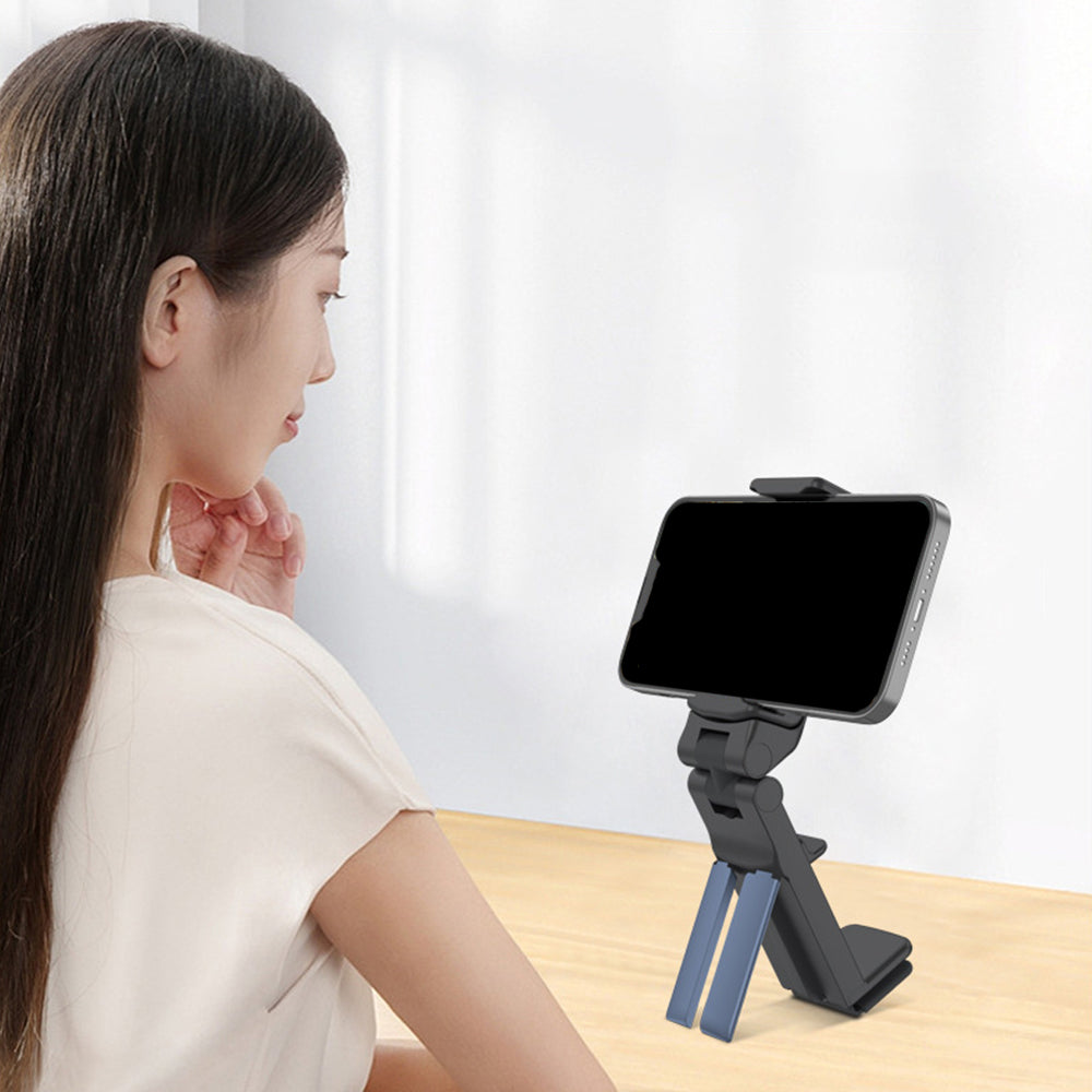 Foldable Airplane Phone Holder Adjustable Desk Phone Clamp and Stand